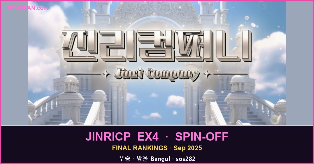 KBJDFAN — Jinricp EX4 spin-off final rankings, Jinri Company