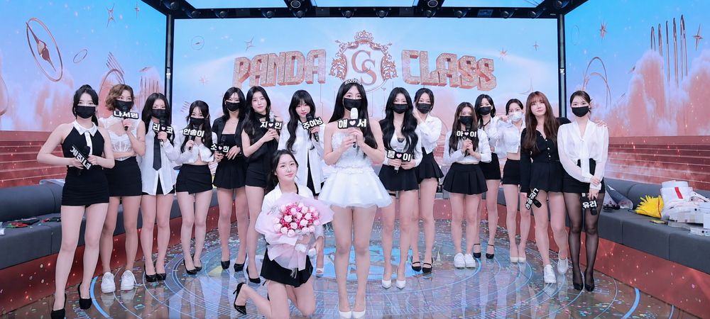 PandaClass Season 2 finale — the full cast together, winner 해서 Haeseo at center