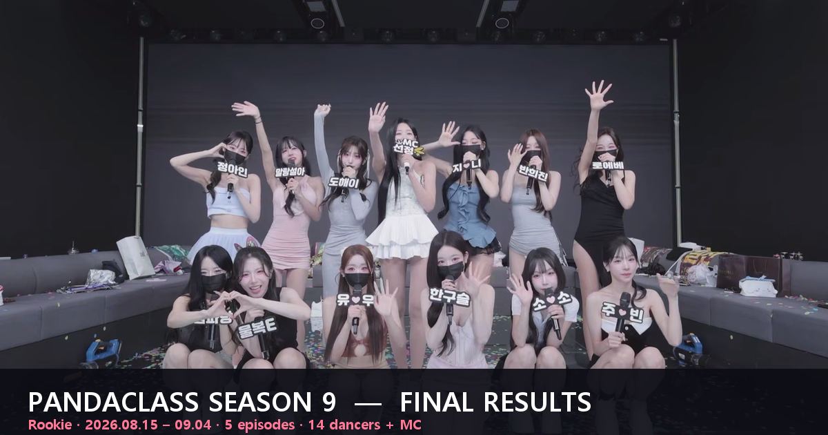 KBJDFAN — PandaClass Season 9 final results